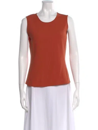 Pre-owned Giorgio Armani Crew Neck Sleeveless Top In Red