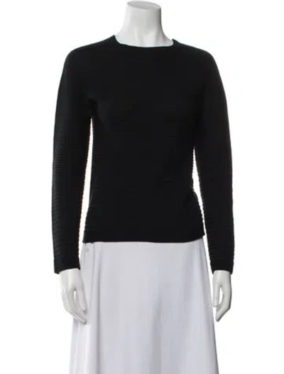 Pre-owned Giorgio Armani Crew Neck Sweater In Black