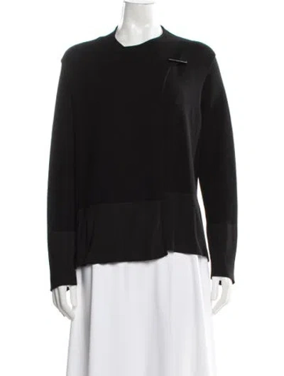 Pre-owned Giorgio Armani Crew Neck Sweater In Black
