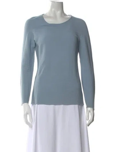 Pre-owned Giorgio Armani Crew Neck Sweater In Blue