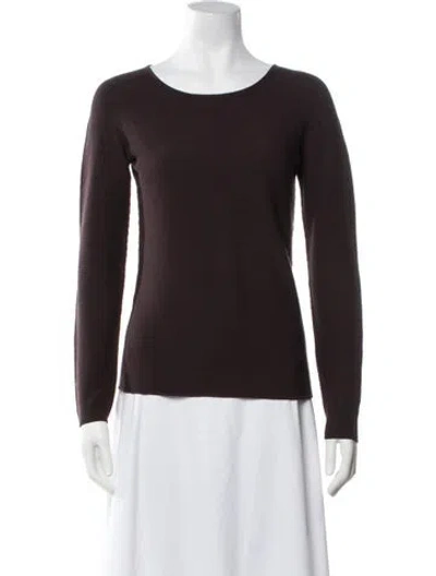 Pre-owned Giorgio Armani Crew Neck Sweater In Brown