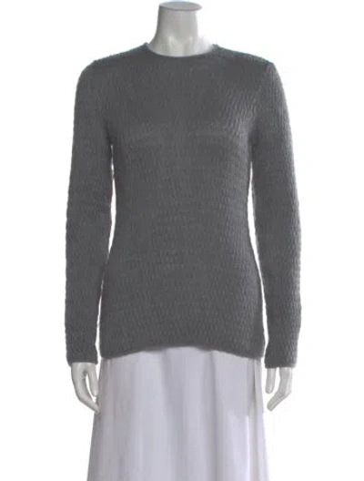 Pre-owned Giorgio Armani Crew Neck Sweater In Gray