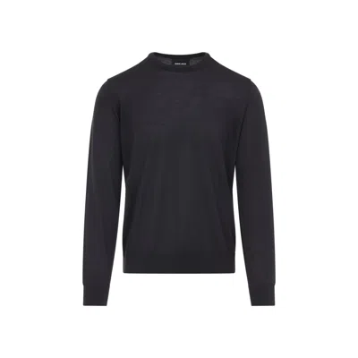 GIORGIO ARMANI CREW NECK SWEATER IN VIRGIN WOOL