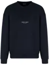 Giorgio Armani Micromodal Jersey Crew-neck Sweatshirt Clothing In Black