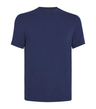 Giorgio Armani Crew-neck T-shirt In Blue