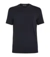 Giorgio Armani Short-sleeved Crew Neck T-shirt In Blue