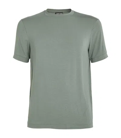 Giorgio Armani Crew-neck T-shirt In Green