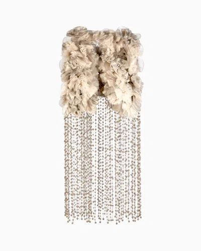 Giorgio Armani Crinoline And Tulle Cape With Fringes