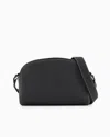 Giorgio Armani Crossbody Bag In Pebbled Leather In Black
