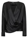 Giorgio Armani Crossed-neckline Draped Blouse