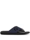 Giorgio Armani Crossover Slides In Blue