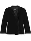 Giorgio Armani Crystal-embellished Jacket In Black