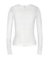 Giorgio Armani Crystal Mesh Zipper Cardigan In White