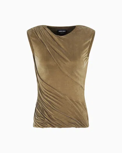 Giorgio Armani Cupro Jersey Top