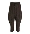 GIORGIO ARMANI CUPRO MONOGRAMMED TROUSERS