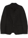 Giorgio Armani Cutaway-collar Blazer In Black