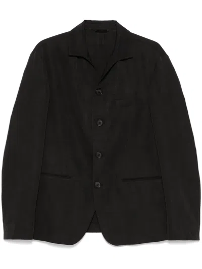Giorgio Armani Cutaway-collar Blazer In Black