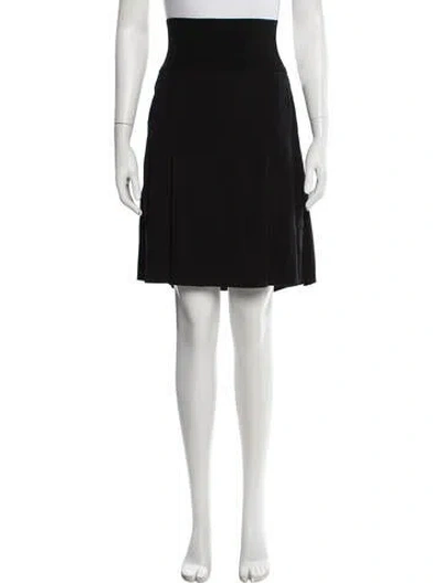Pre-owned Giorgio Armani Cutout Accent Mini Skirt In Black