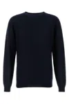 Giorgio Armani Cashmere Blend Crew Neck Sweater With Textured Pattern In Black