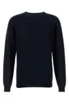 Giorgio Armani Cashmere Blend Crew Neck Sweater With Textured Pattern In Black