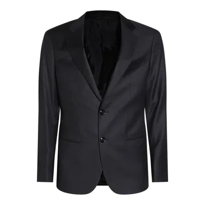 Giorgio Armani Dark Blue Cotton Suits