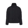 Giorgio Armani Quilted High Collar Jacket With Front Pockets In Black