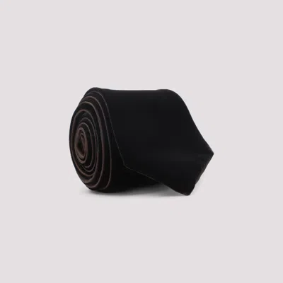 GIORGIO ARMANI DARK BROWN VELVET TIE