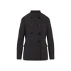 Giorgio Armani Dark Brown Virgin Wool Jacket In Brown