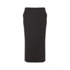 Giorgio Armani Knee-length Tailored Skirt With Subtle Back Slit In Gray