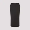 Giorgio Armani Dark Brown Wool Midi Skirt