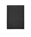 Giorgio Armani Dark Gray Logo Scarf In Black