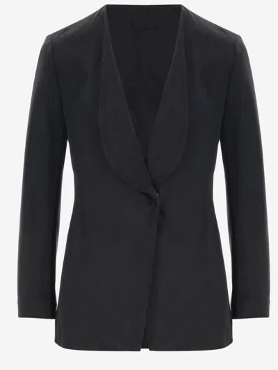 Giorgio Armani Dark Grey Single-breasted Blazer