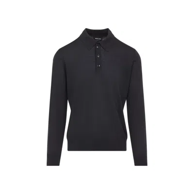 GIORGIO ARMANI DARK GREY WOOL SWEATER
