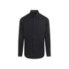 Giorgio Armani Long-sleeved Button-up Shirt In Blue