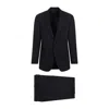 Giorgio Armani Single-breasted Wool Suit In Blue