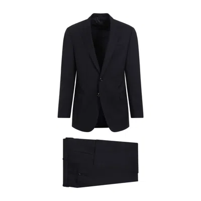 Giorgio Armani Dark Navy-blue Virgin Wool Suit