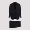 Giorgio Armani Single-breasted Wool Suit In Blue