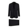 Giorgio Armani Single-breasted Wool Suit In Black