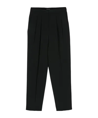 GIORGIO ARMANI DART-DETAILING TAPERED TROUSERS