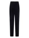 Giorgio Armani Darted Velvet Trousers In Black