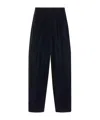 Giorgio Armani Darted Velvet Trousers In Black