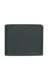 Giorgio Armani Debossed-logo Bi-fold Wallet In Green