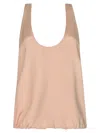 Giorgio Armani Deep Round Neck Plain Top In Pink