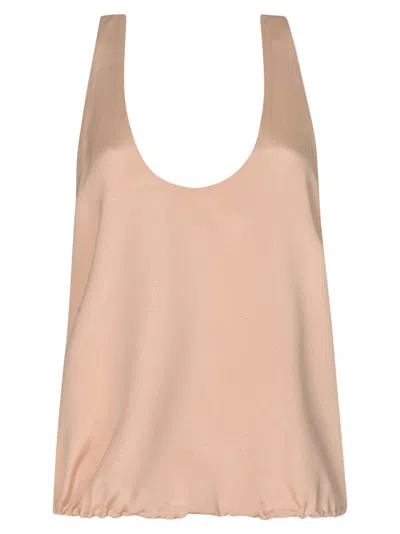 GIORGIO ARMANI DEEP ROUND NECK PLAIN TOP