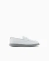 Giorgio Armani Deerskin Loafers In White