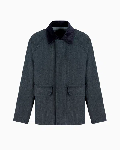 Giorgio Armani Denim Collection Cotton-denim Blouson In Black