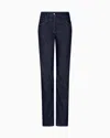 Giorgio Armani Denim Collection Five-pocket Flared Trousers In Stretch Denim