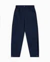 Giorgio Armani Denim Collection Five-pocket Trousers In Viscose, Cotton And Silk With A Quilted Motif In Blue
