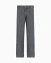 Giorgio Armani Denim Collection Linen Jeans In Gray
