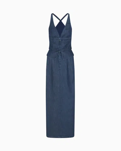 Giorgio Armani Denim Collection Lyocell Long Dress
